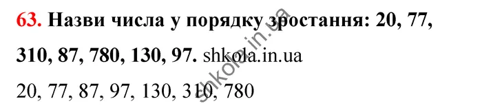 Відповідь до завдання № 63 - ГДЗ Математика 5 клас Бевз 2022