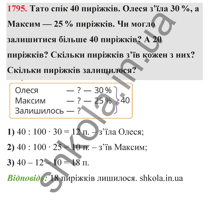 Відповідь до завдання № 1795 - ГДЗ Математика 5 клас Бевз 2022