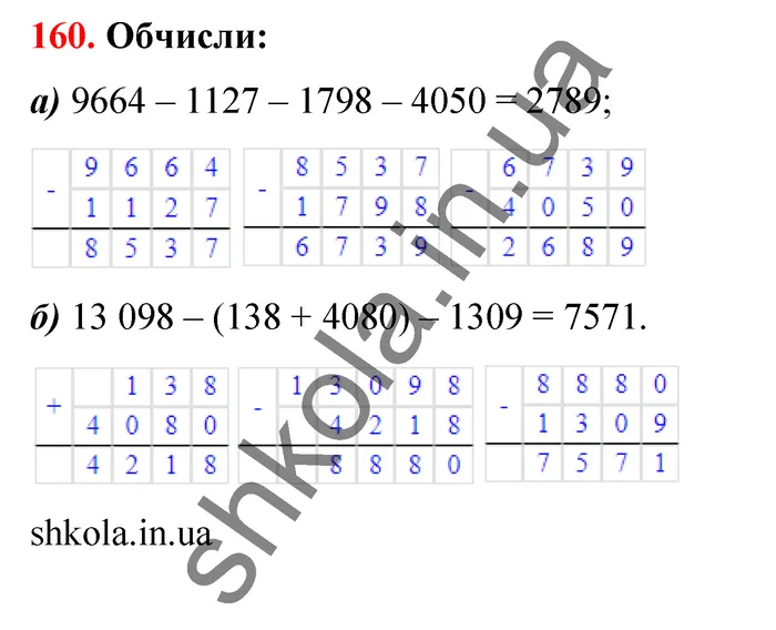 Відповідь до завдання № 160 - ГДЗ Математика 5 клас Бевз 2022