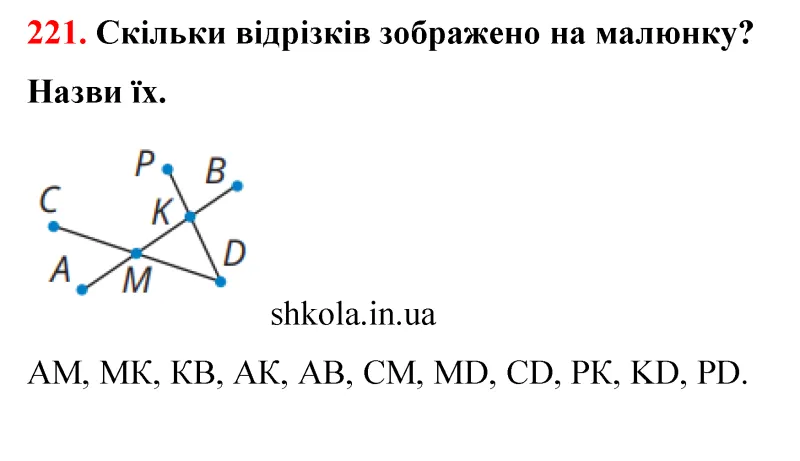 Відповідь до завдання № 221 - ГДЗ Математика 5 клас Бевз 2022