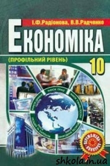 Економіка 10 клас Радіонова - обкладинка